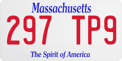 MA license plate 297TP9