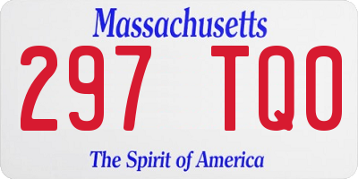 MA license plate 297TQ0