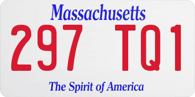 MA license plate 297TQ1