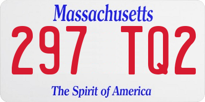 MA license plate 297TQ2
