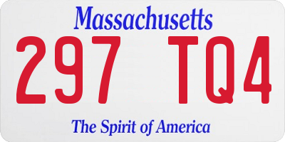 MA license plate 297TQ4