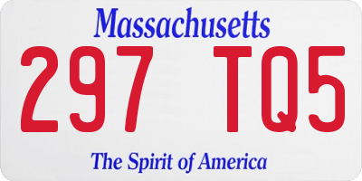 MA license plate 297TQ5