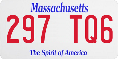 MA license plate 297TQ6