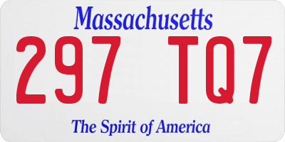 MA license plate 297TQ7