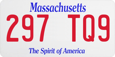 MA license plate 297TQ9