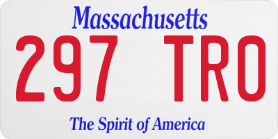 MA license plate 297TR0