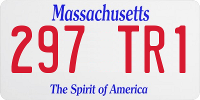 MA license plate 297TR1