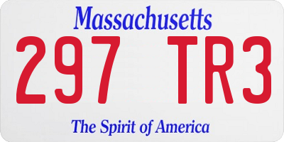 MA license plate 297TR3
