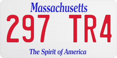 MA license plate 297TR4
