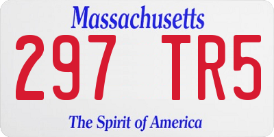 MA license plate 297TR5