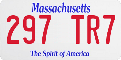 MA license plate 297TR7