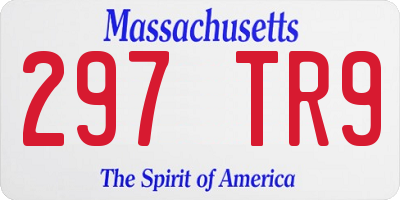MA license plate 297TR9