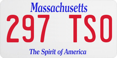 MA license plate 297TS0