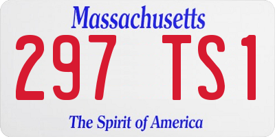 MA license plate 297TS1