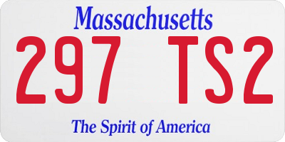 MA license plate 297TS2