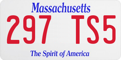MA license plate 297TS5