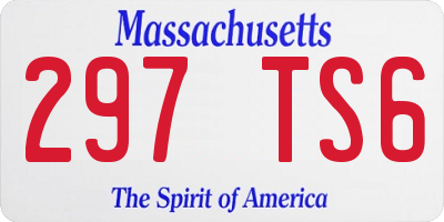MA license plate 297TS6