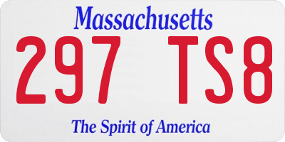 MA license plate 297TS8