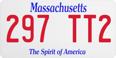 MA license plate 297TT2