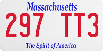 MA license plate 297TT3