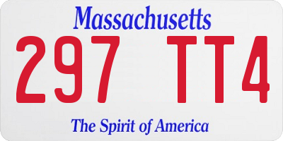 MA license plate 297TT4