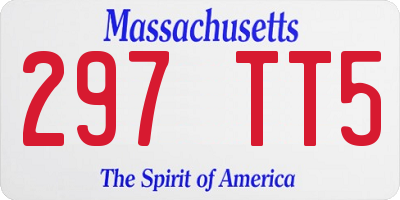 MA license plate 297TT5