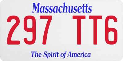 MA license plate 297TT6