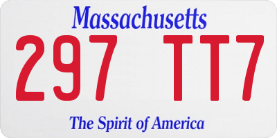 MA license plate 297TT7