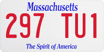 MA license plate 297TU1