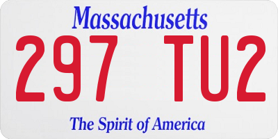 MA license plate 297TU2