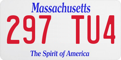MA license plate 297TU4