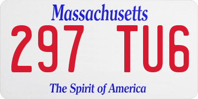 MA license plate 297TU6