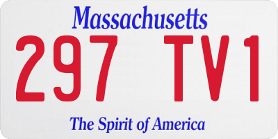 MA license plate 297TV1