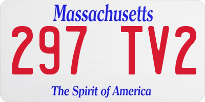 MA license plate 297TV2