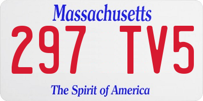 MA license plate 297TV5