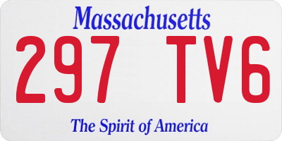 MA license plate 297TV6