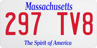 MA license plate 297TV8