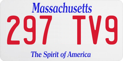 MA license plate 297TV9