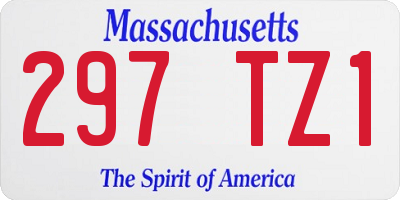 MA license plate 297TZ1