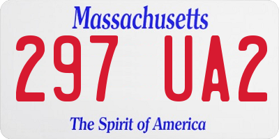 MA license plate 297UA2