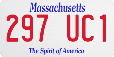 MA license plate 297UC1
