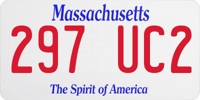 MA license plate 297UC2