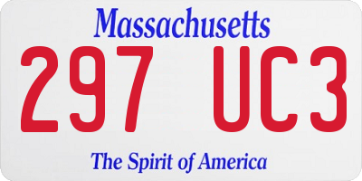 MA license plate 297UC3