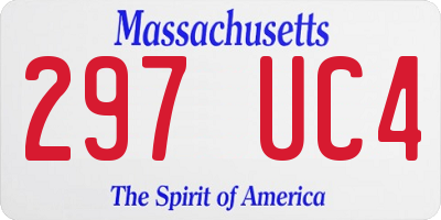 MA license plate 297UC4