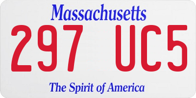 MA license plate 297UC5