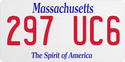 MA license plate 297UC6