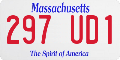 MA license plate 297UD1