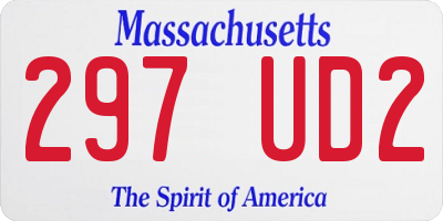 MA license plate 297UD2