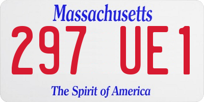 MA license plate 297UE1