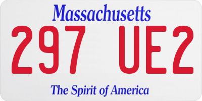 MA license plate 297UE2
